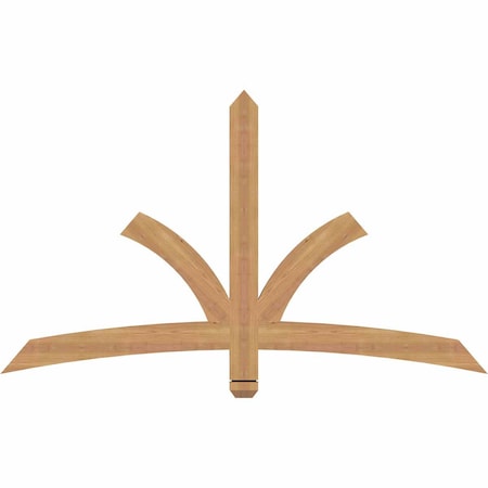 Ekena Millwork Davenport Timber Gable Bracket, Western Red Cedar, 60"W x 35"H x 1 1/2"D x 3 1/2"F, 14/12 Pitch GBW060X35X0204DAV00SWR